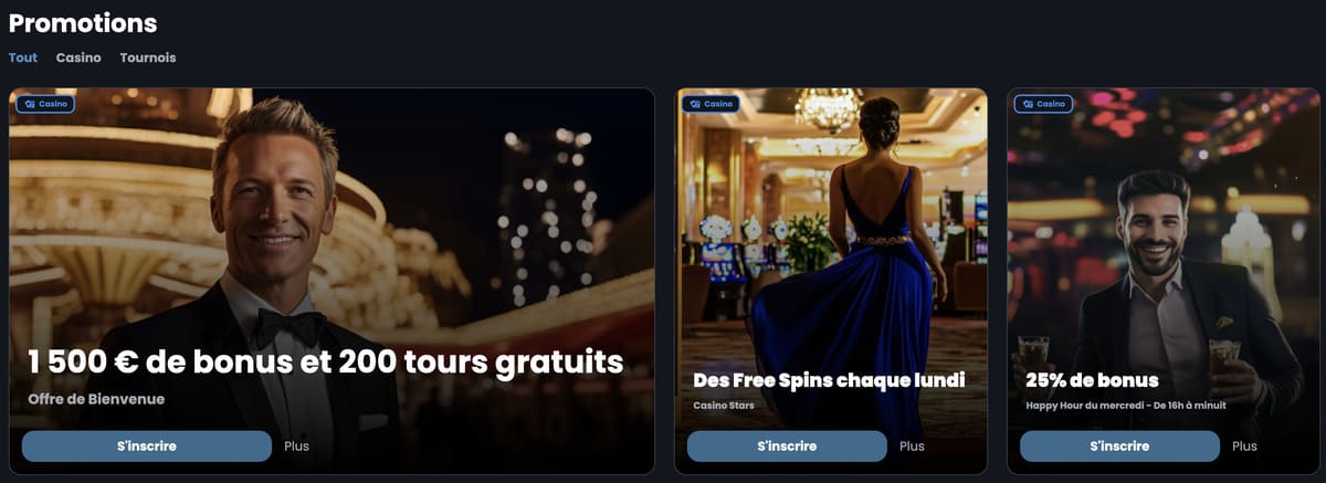 Casino Night | Bonus jusqu’à 1 500 € + 200 FS | Casino Night